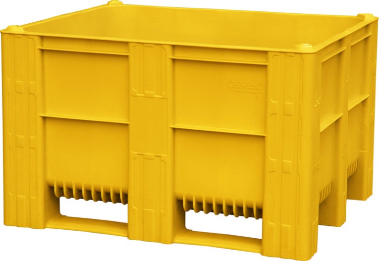 BoxPallet 1200х1000х740 мм сплошной желтый купить в Апатитах