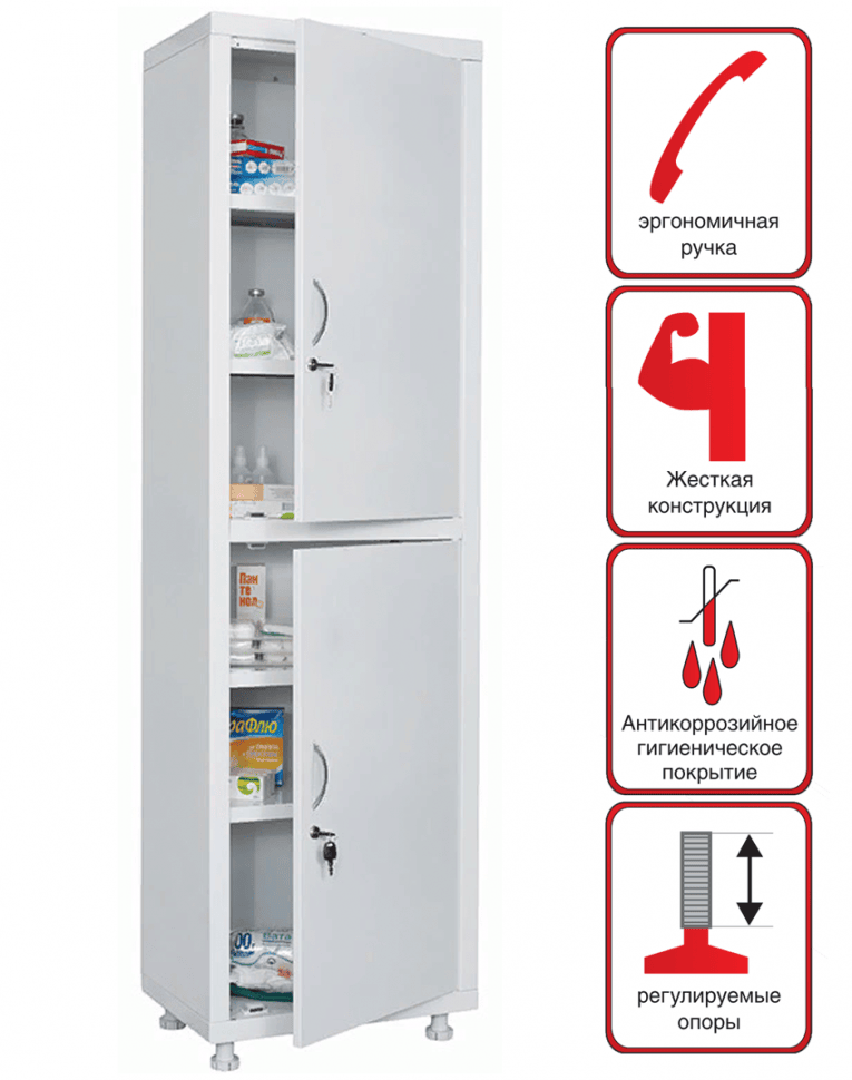 Медицинский шкаф HILFE МД 1 1657/SS купить в Апатитах Медицинский шкаф HILFE МД 1 1657/SS купить в Апатитах
