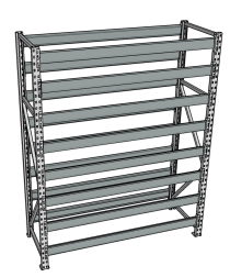 Стеллаж грузовой СГР 2000x1500x1000 8 полок (без настила)