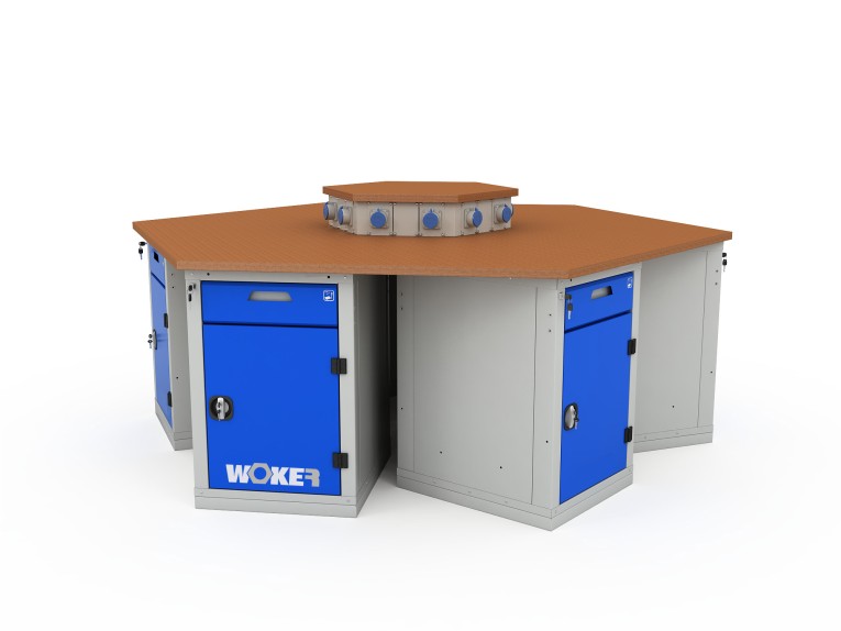 Верстак шеститумбовый WOKER PRO 6002.2500 купить в Апатитах