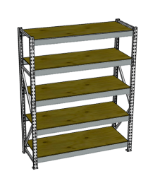 Стеллаж грузовой СГР 2000x2100x500 5 полок (фанера) Стеллаж грузовой СГР 2000x2100x500 5 полок (фанера)