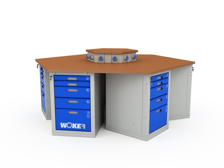 Верстак шеститумбовый WOKER PRO 6005.2500 купить в Апатитах