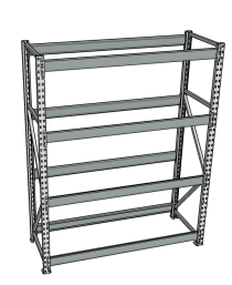 Стеллаж грузовой СГР 2000x2100x800 4 полки (без настила)