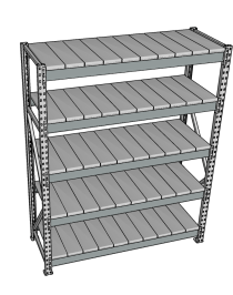 Стеллаж грузовой СГР 2500x900x400 5 полок (металл)