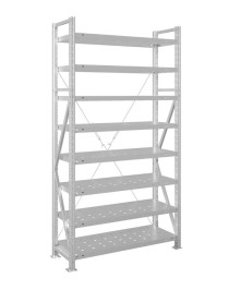 Стеллаж MS U 2500x1200x800 8 полок (400 кг, перф) Стеллаж MS U 2500x1200x800 8 полок (400 кг, перф)