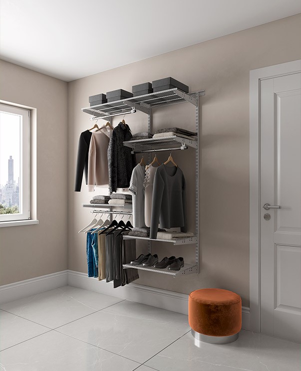 Гардеробная система Практик Home Optima G120 белая купить в Апатитах Гардеробная система Практик Home Optima G120 белая купить в Апатитах