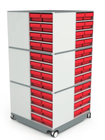 КП-01 Кассетница поворотная с красными ящиками КП-01 Кассетница поворотная с красными ящиками