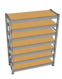 Стеллаж грузовой СГР 2000x1500x500 7 полок (ДСП) Стеллаж грузовой СГР 2000x1500x500 7 полок (ДСП)