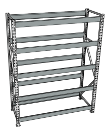 Стеллаж грузовой СГР 2000x1500x500 5 полок (без настила)