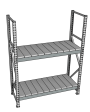 Стеллаж грузовой СГР 3000x1800x500 2 полки (металл) Стеллаж грузовой СГР 3000x1800x500 2 полки (металл)