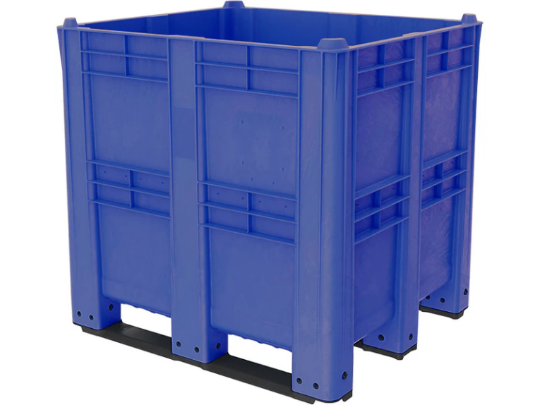 BoxPallet 1300х1150х1250 сплошной, на 3 полозьях синий купить в Апатитах BoxPallet 1300х1150х1250 сплошной, на 3 полозьях синий купить в Апатитах