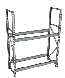 Стеллаж грузовой СГР 2500x1800x800 2 полки (без настила) Стеллаж грузовой СГР 2500x1800x800 2 полки (без настила)