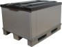Контейнер 1200х800х860 мм сплошной разборный на п/паллет серый Контейнер 1200х800х860 мм сплошной разборный на п/паллет серый
