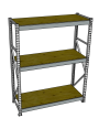 Стеллаж грузовой СГР 2000x900x400 3 полки (фанера) Стеллаж грузовой СГР 2000x900x400 3 полки (фанера)
