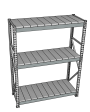Стеллаж грузовой СГР 3000x1200x500 3 полки (металл) Стеллаж грузовой СГР 3000x1200x500 3 полки (металл)