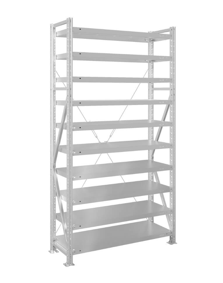 Стеллаж MS U 2000x1000x500 10 полок (300 кг, металл) купить в Апатитах