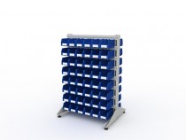 Стеллаж для пластиковых лотков SORTEX двухсторонний 1500x1000x800.02 Стеллаж для пластиковых лотков SORTEX двухсторонний 1500x1000x800.02