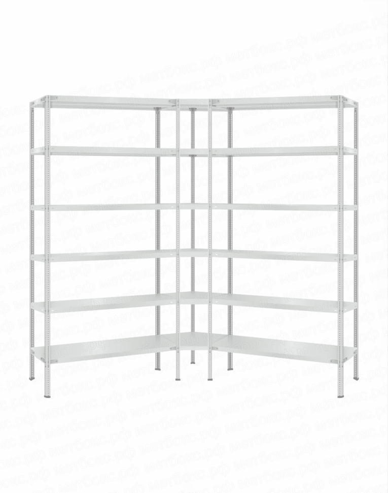 Стеллаж угловой 2000х1700х1700 (6 ярусов глубиной 500мм) купить в Апатитах Стеллаж угловой 2000х1700х1700 (6 ярусов глубиной 500мм) купить в Апатитах