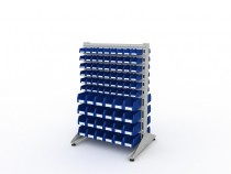 Стеллаж для пластиковых лотков SORTEX двухсторонний 1500x1000x800.04 Стеллаж для пластиковых лотков SORTEX двухсторонний 1500x1000x800.04