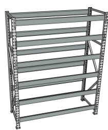Стеллаж грузовой СГР 2000x2100x500 6 полок (без настила)