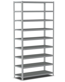 Стеллаж металлический Титан МС-500 2200х1200х400 9 полок Стеллаж металлический Титан МС-500 2200х1200х400 9 полок