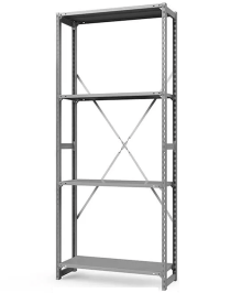 Стеллаж ТСУ 2200x1200x600 4 полки (150 кг, перф) Стеллаж ТСУ 2200x1200x600 4 полки (150 кг, перф)