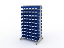 Стеллаж для пластиковых лотков SORTEX двухсторонний 1800x1000x800.02 Стеллаж для пластиковых лотков SORTEX двухсторонний 1800x1000x800.02