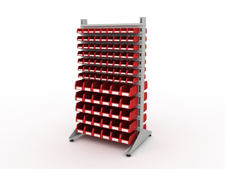 Стеллаж для пластиковых лотков SORTEX двухсторонний 1800x1000x800.04 купить в Апатитах Стеллаж для пластиковых лотков SORTEX двухсторонний 1800x1000x800.04 купить в Апатитах