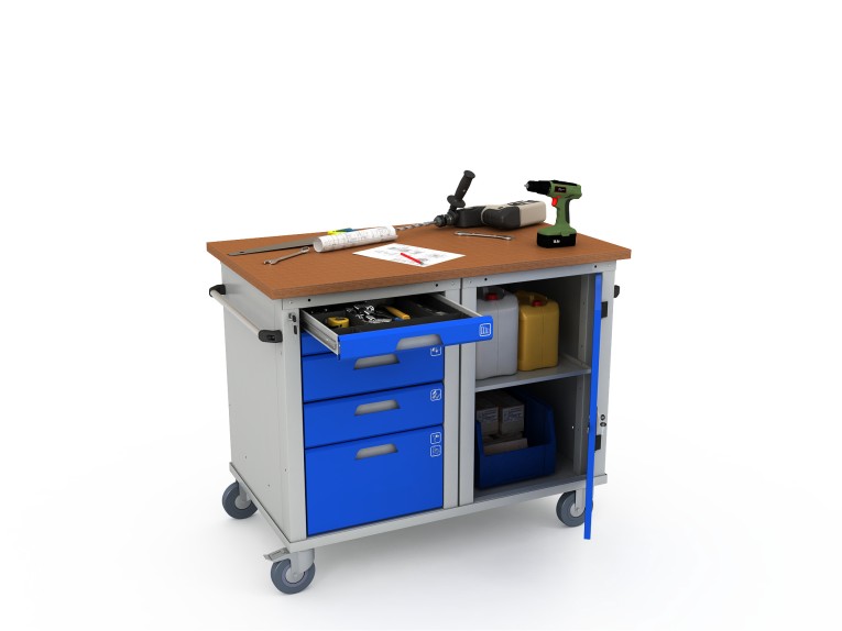 Верстак мобильный двухтумбовый WOKER PRO 2501.1200 купить в Апатитах