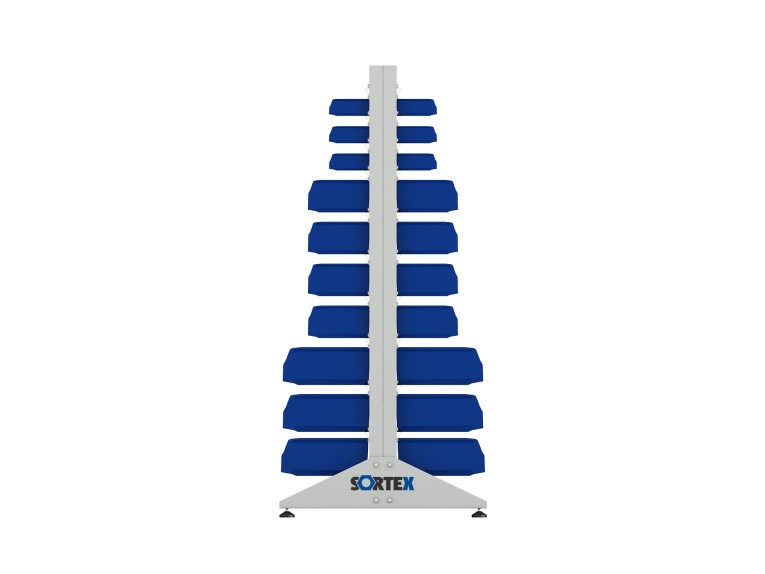 Стеллаж для пластиковых лотков SORTEX двухсторонний 1800x1000x800.05 купить в Апатитах Стеллаж для пластиковых лотков SORTEX двухсторонний 1800x1000x800.05 купить в Апатитах