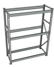 Стеллаж грузовой СГР 2000x900x800 3 полки (без настила) Стеллаж грузовой СГР 2000x900x800 3 полки (без настила)