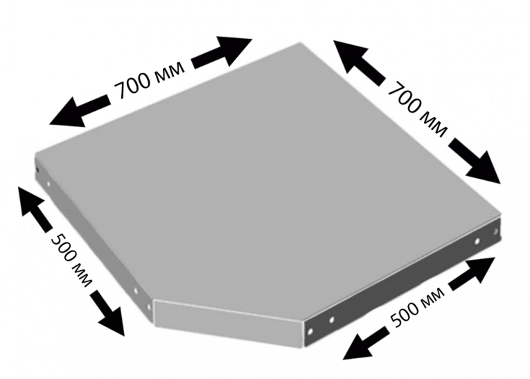 Угловая полка Практик MS 50F (700х500) купить в Апатитах