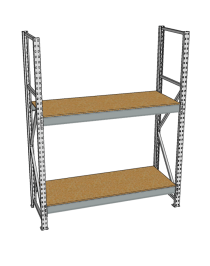 Стеллаж грузовой СГР 2500x1200x800 2 полки (ДСП) Стеллаж грузовой СГР 2500x1200x800 2 полки (ДСП)