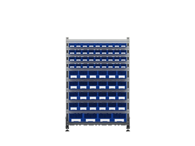 Стеллаж для пластиковых лотков SORTEX односторонний 1500x1000x450.05 купить в Апатитах Стеллаж для пластиковых лотков SORTEX односторонний 1500x1000x450.05 купить в Апатитах
