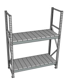 Стеллаж грузовой СГР 2000x1500x400 2 полки (металл)