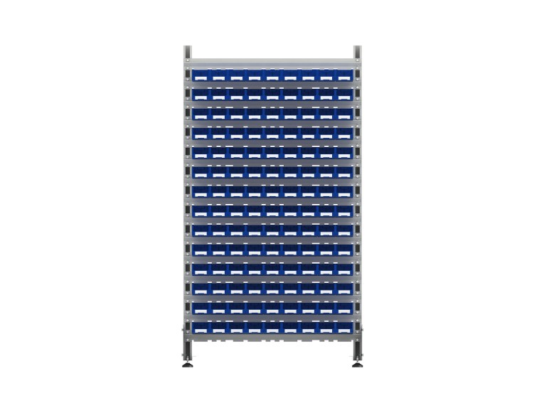 Стеллаж для пластиковых лотков SORTEX односторонний 1800x1000x450.01 купить в Апатитах