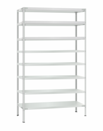 Стеллаж металлический Титан МС-500 2400х1200х600 8 полок Стеллаж металлический Титан МС-500 2400х1200х600 8 полок