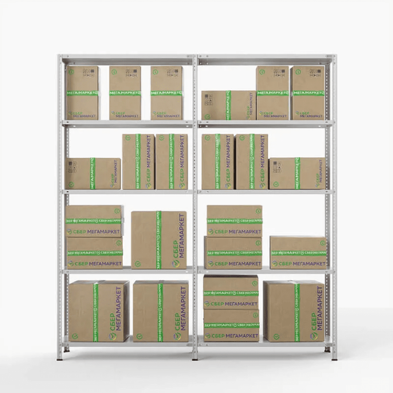 Стеллаж ПВЗ Сбер 2000х2000х400 5 полок купить в Апатитах Стеллаж ПВЗ Сбер 2000х2000х400 5 полок купить в Апатитах