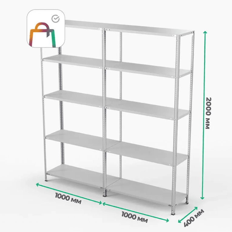 Стеллаж ПВЗ Сбер 2000х2000х400 5 полок купить в Апатитах Стеллаж ПВЗ Сбер 2000х2000х400 5 полок купить в Апатитах