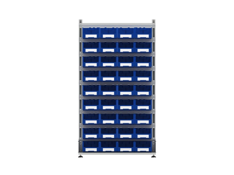 Стеллаж для пластиковых лотков SORTEX односторонний 1800x1000x450.03 купить в Апатитах