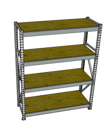 Стеллаж грузовой СГР 2000x1500x1000 4 полки (фанера) Стеллаж грузовой СГР 2000x1500x1000 4 полки (фанера)
