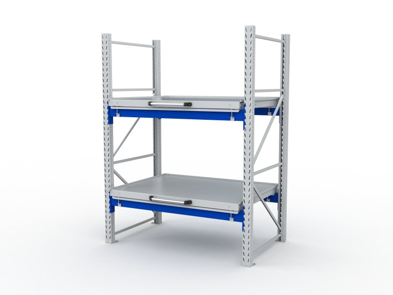 Стеллаж с выкатными платформами S-HEAVY 1000/1300 (2 яруса хранения) купить в Апатитах Стеллаж с выкатными платформами S-HEAVY 1000/1300 (2 яруса хранения) купить в Апатитах